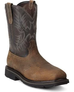 Ariat Men's Sierra Pull On Work Boots - Steel Toe