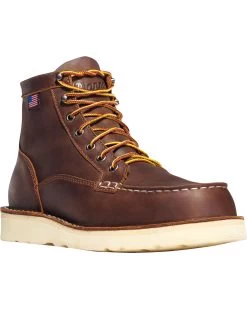 Danner Men's 6" Bull Run Moc Toe Work Boots - Steel Toe 
