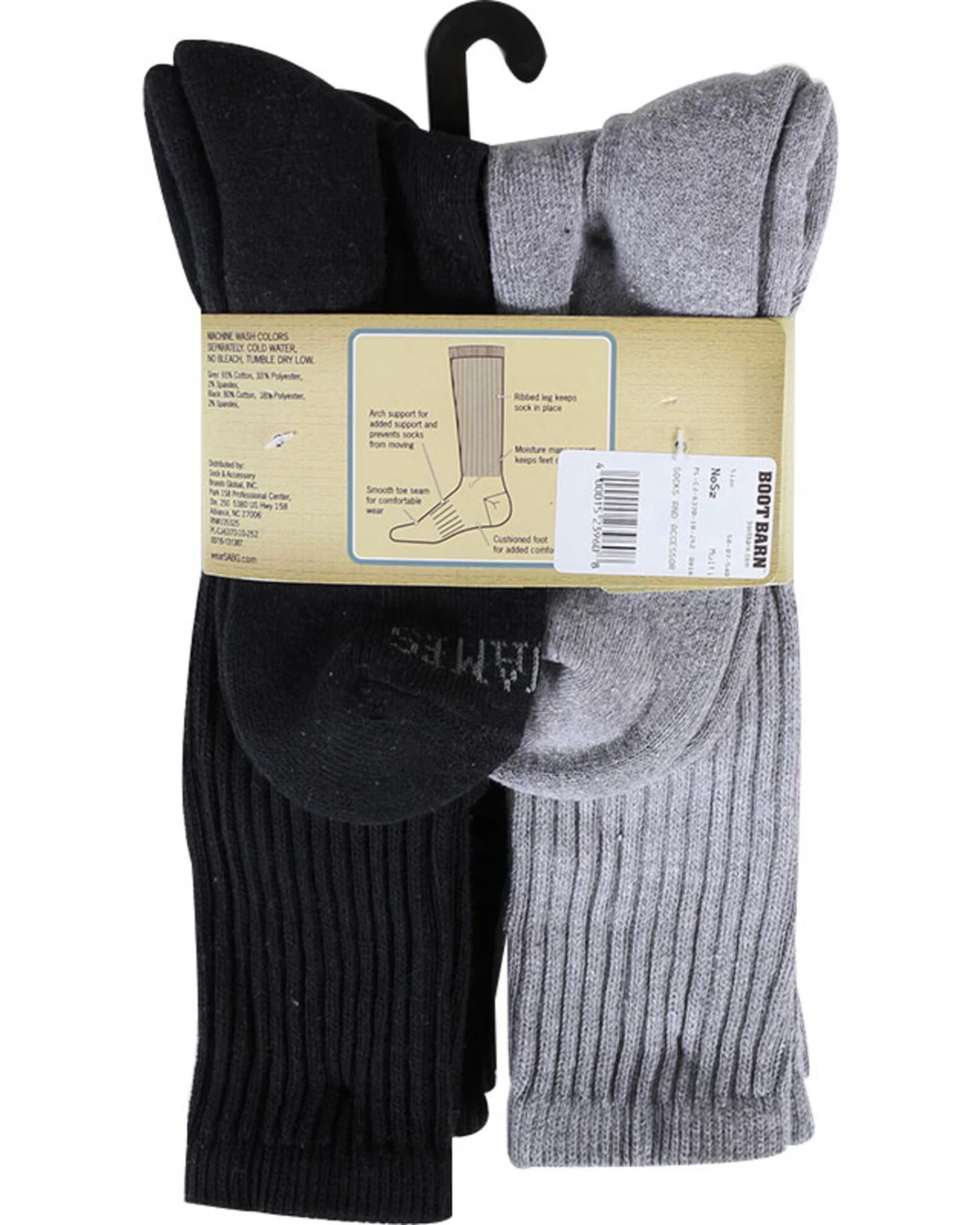 Cody James Men's Cushioned Boot Socks - 6 Pack - Image 2