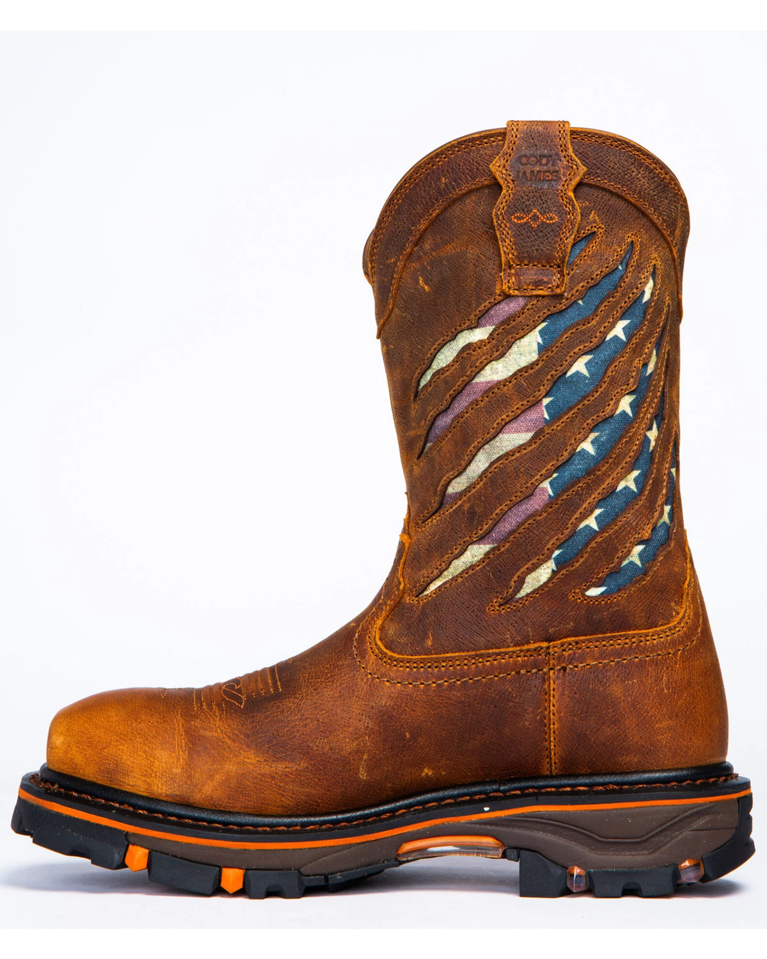 Cody James Men's Flag Western Work Boots - Nano Composite Toe - Image 5