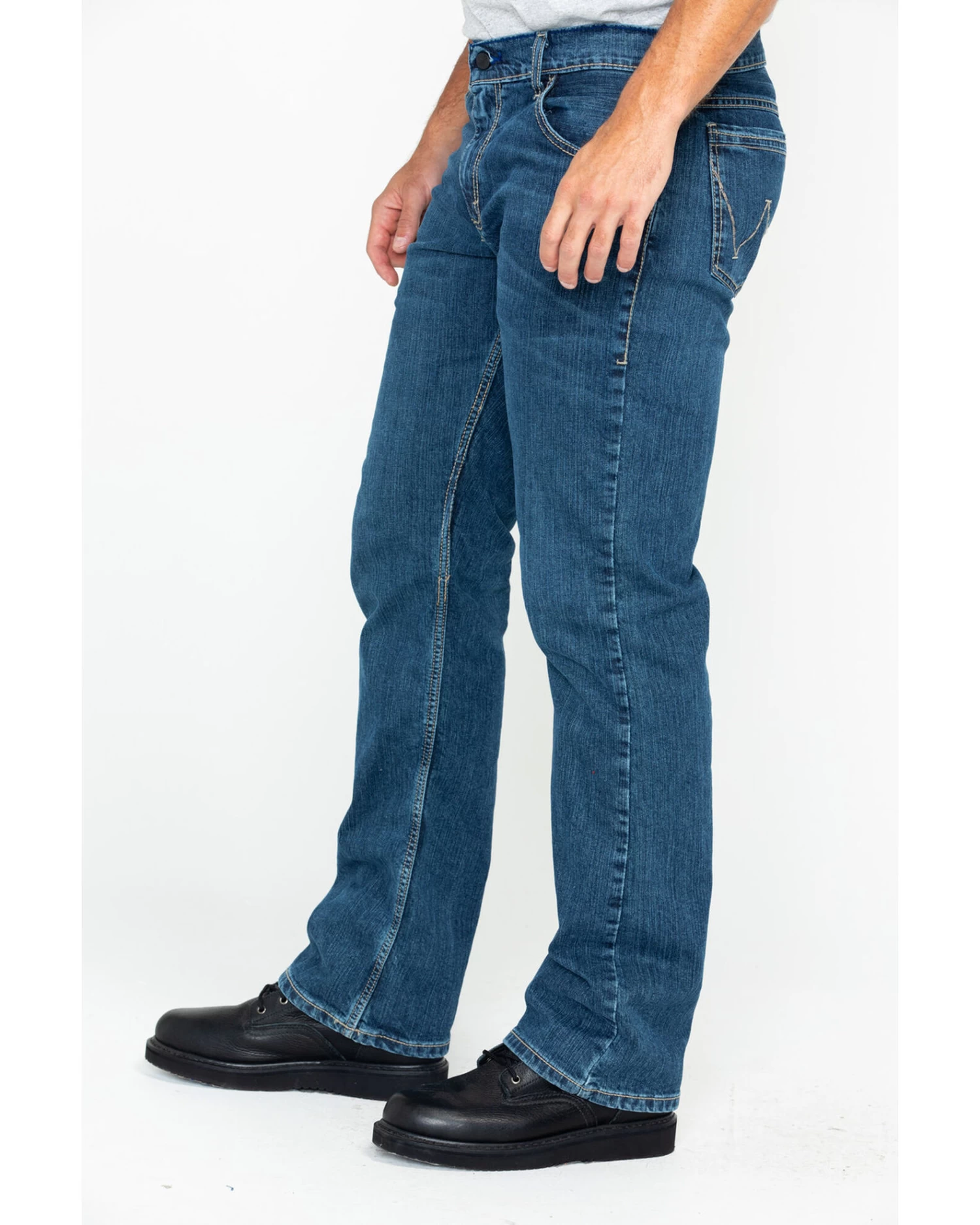 Wrangler Retro Men's FR Advanced Comfort Slim Bootcut Work Jeans - Image 3
