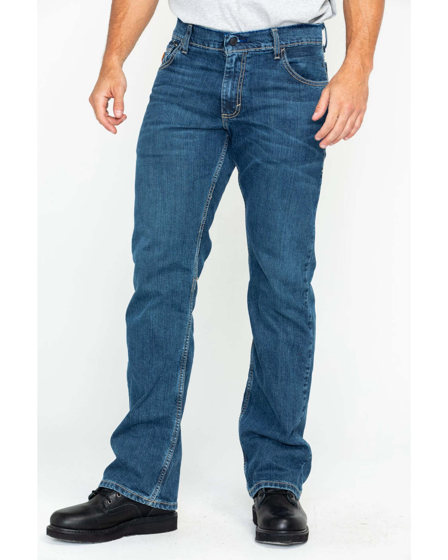 Wrangler Retro Men's FR Advanced Comfort Slim Bootcut Work Jeans - Image 5