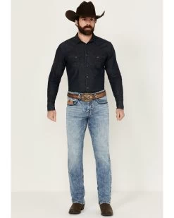 Cody James Core Men's Clover Leaf Light Wash Stretch Slim Straight Jeans 