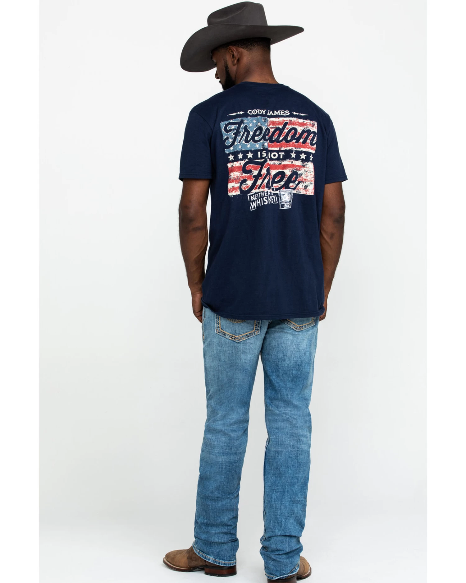 Cody James Core Men's Clover Leaf Light Wash Stretch Slim Straight Jeans - Image 5