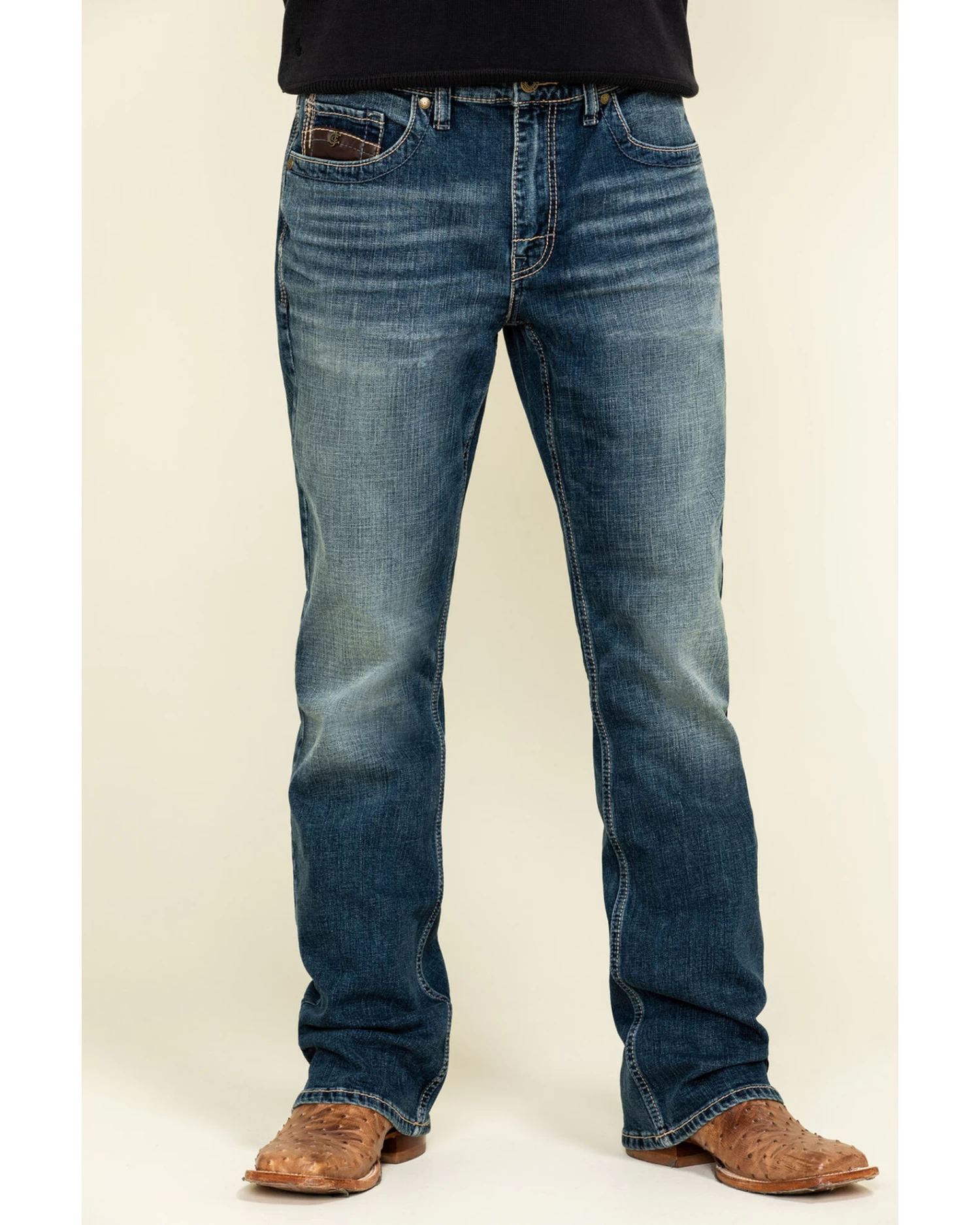 Cody James Core Men's Sundance Medium Wash Stretch Slim Bootcut JeansĀ - Image 2