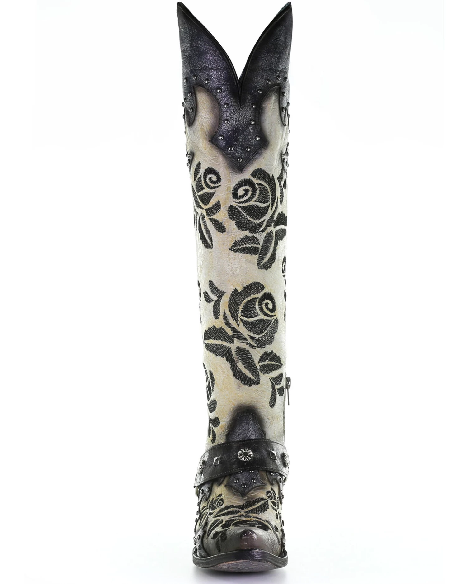 Corral Women's Rose Embroidery Western Boots - Snip Toe - Image 5