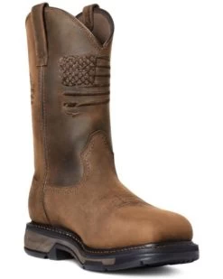 Ariat Men's Workhog Patriot Waterproof Western Work Boots - Carbon Toe