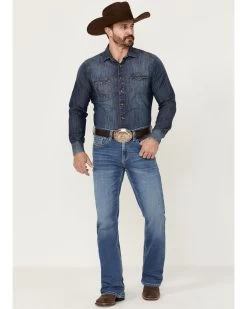 Cody James Men's Silverton Light Wash Stretch Relaxed Bootcut Jeans 
