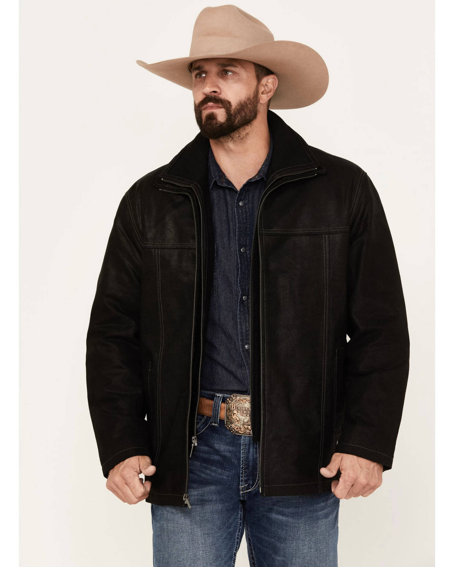 Scully Men's Suede Double Collar Jacket