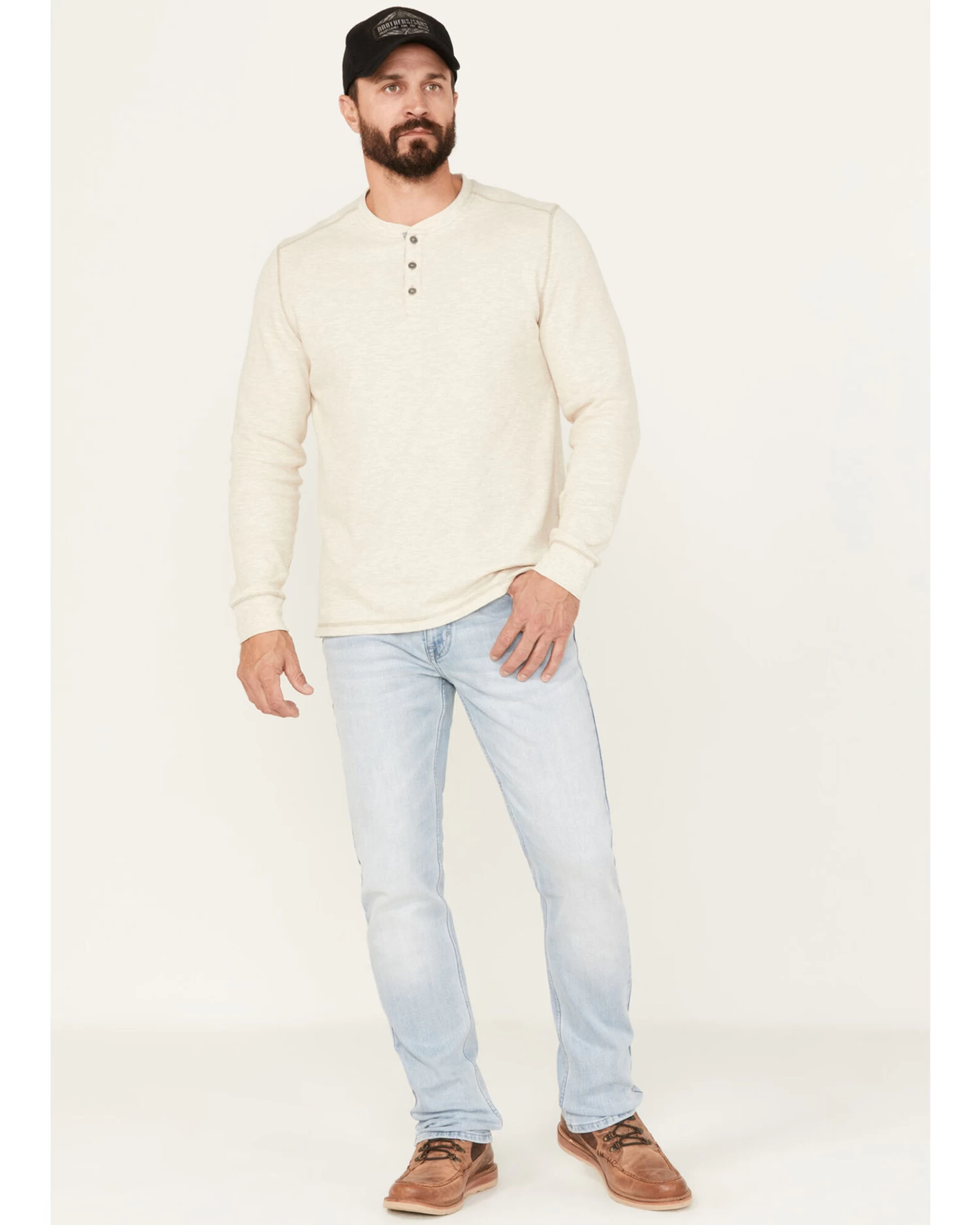 Brothers & Sons Men's Sedona Light Wash Slim Straight Stretch Denim Jeans