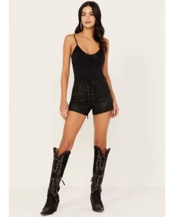 Idyllwind Women's Horseshoe Lane High Risin Coated Lace-Up Shorts