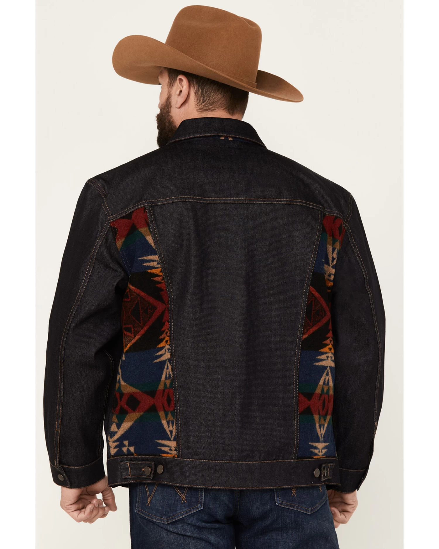 Wrangler X Pendleton Men's Dark Wash Denim Jacket - Image 4